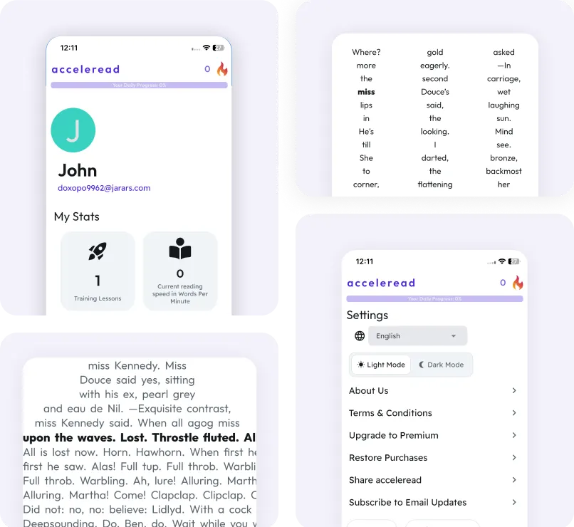 Acceleread – Speed Reading Training App strategy and solutions